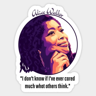 Alice Walker Portrait and Quote Sticker